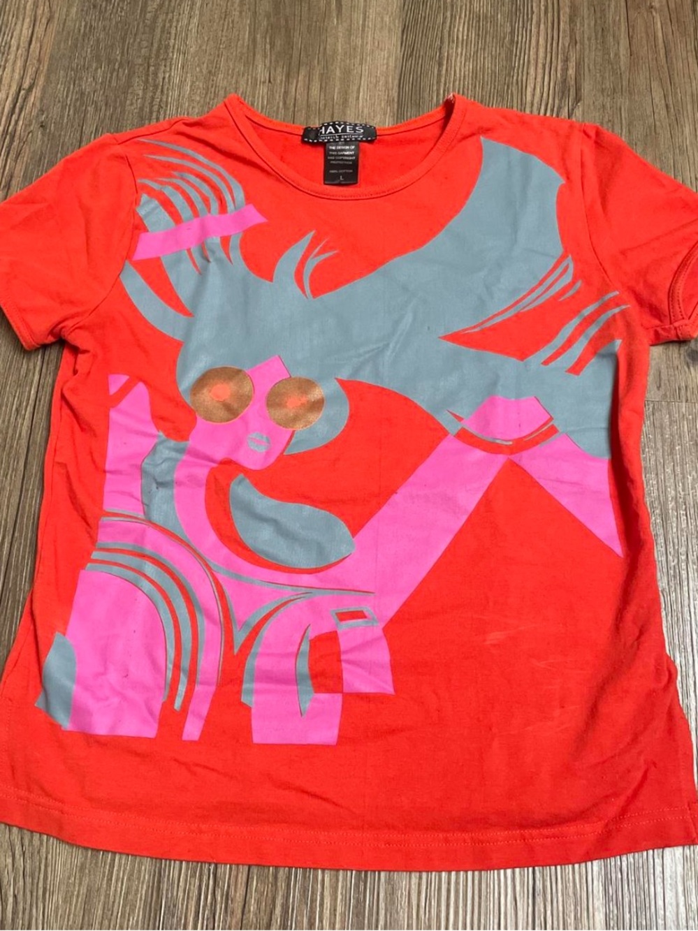 Red Hayes baby tee 100% cotton